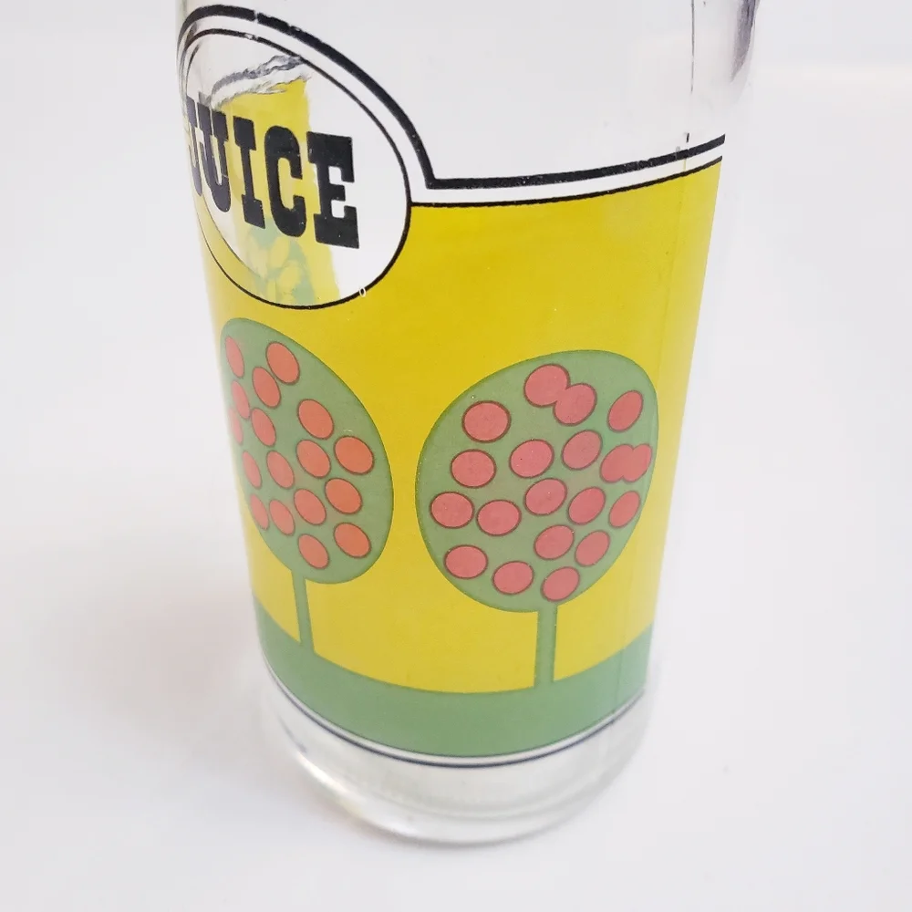 Vintage Orange Juice Glass Bottle Vase - Picture 3 of 8